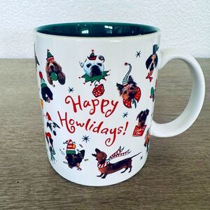 Happy Howlidays Christmas Holiday Dog Graphic Ceramic Coffee Mug